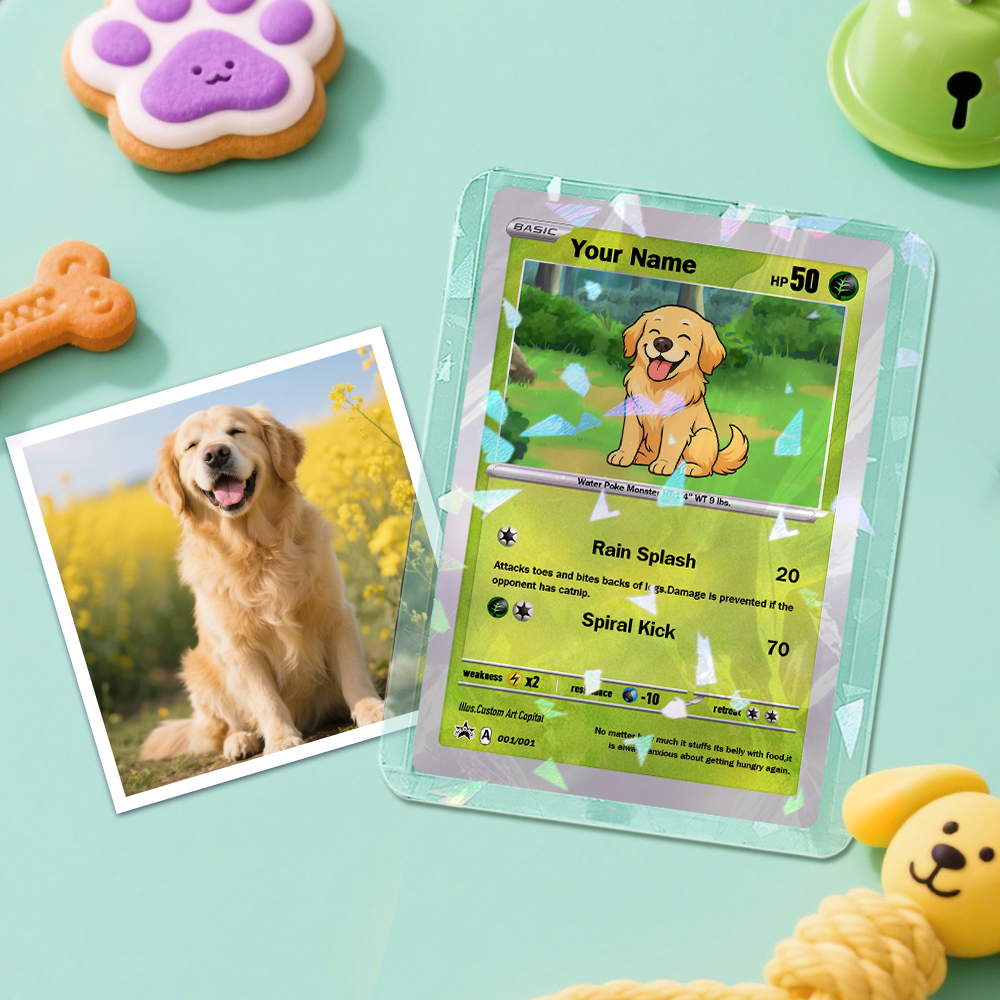 Biglietto D'auguri Personalizzato Con Mostro Anime E Animale Domestico, Biglietto D'auguri Personalizzato Per Gli Amanti Degli Animali, Regalo Personalizzato Per Cani - 