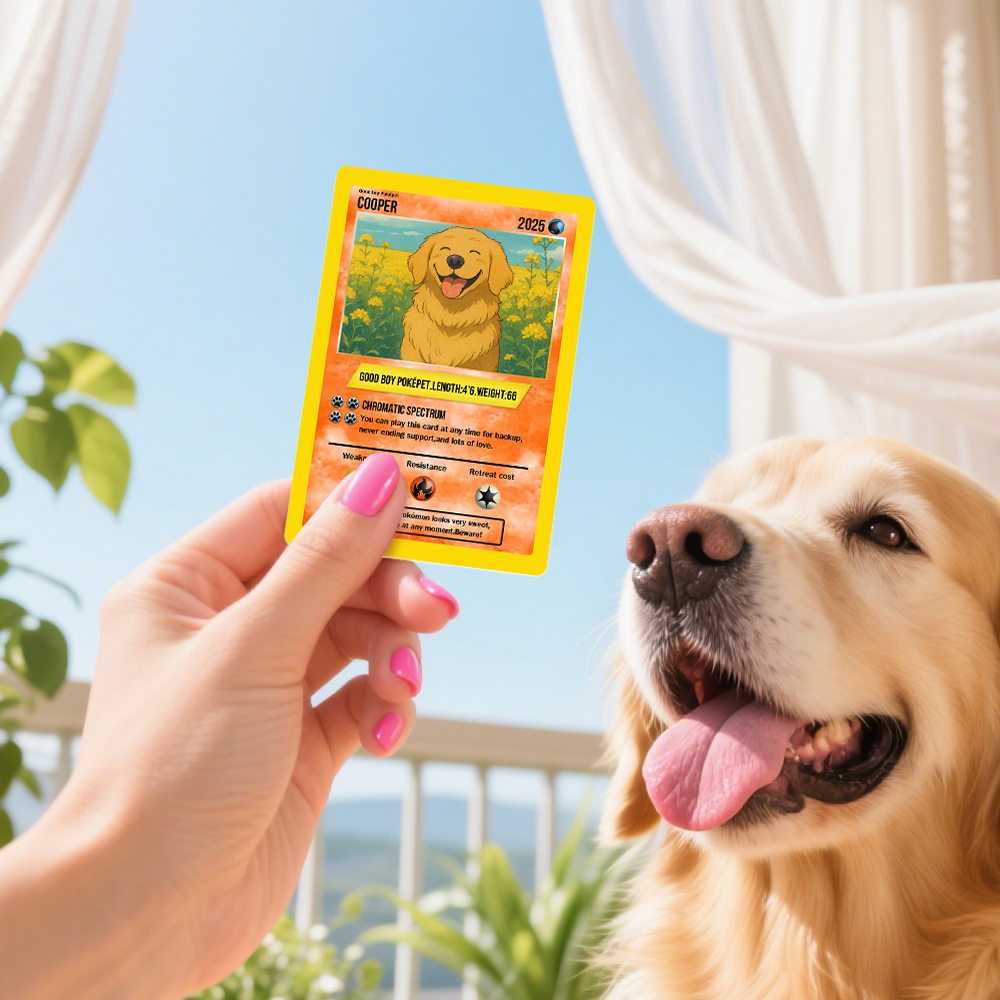 Biglietto D'auguri Personalizzato Con Mostro Anime E Animale Domestico, Biglietto D'auguri Personalizzato Per Gli Amanti Degli Animali, Regalo Personalizzato Per Cani - 