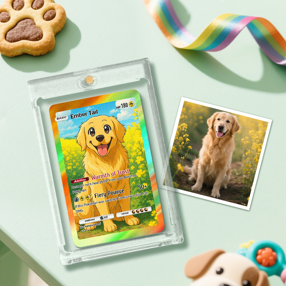 Biglietto D'auguri Personalizzato Con Mostro Anime E Animale Domestico, Biglietto D'auguri Personalizzato Per Gli Amanti Degli Animali, Regalo Personalizzato Per Cani - 