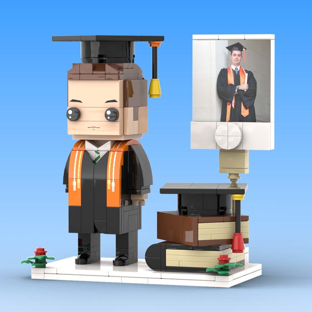 Figurines En Briques Personnalisées, Corps Entier, Personnalisables, Cadeau Pour 1 Personne, Cadeau De Remise De Diplôme Pour Lui - 