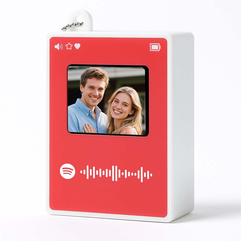 Porte-clés Photo Personnalisé Avec Mini Lecteur De Chansons - 
