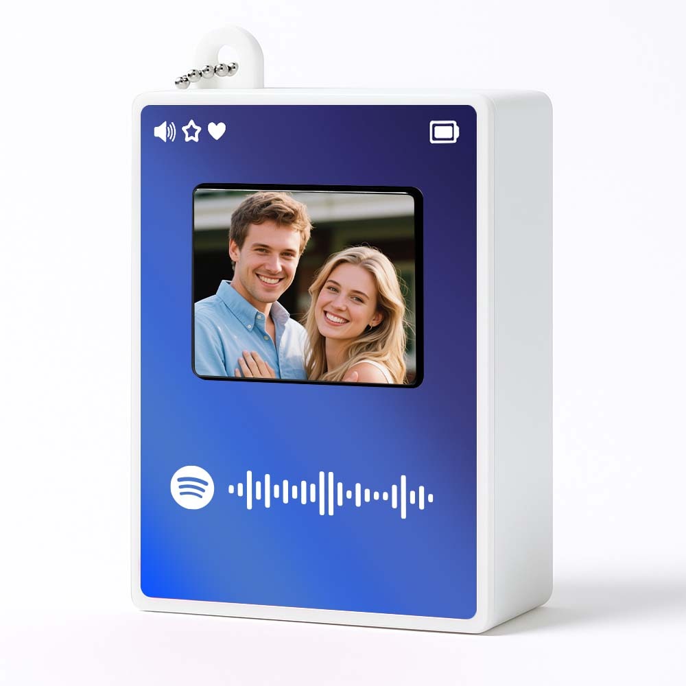 Porte-clés Photo Personnalisé Avec Mini Lecteur De Chansons - 