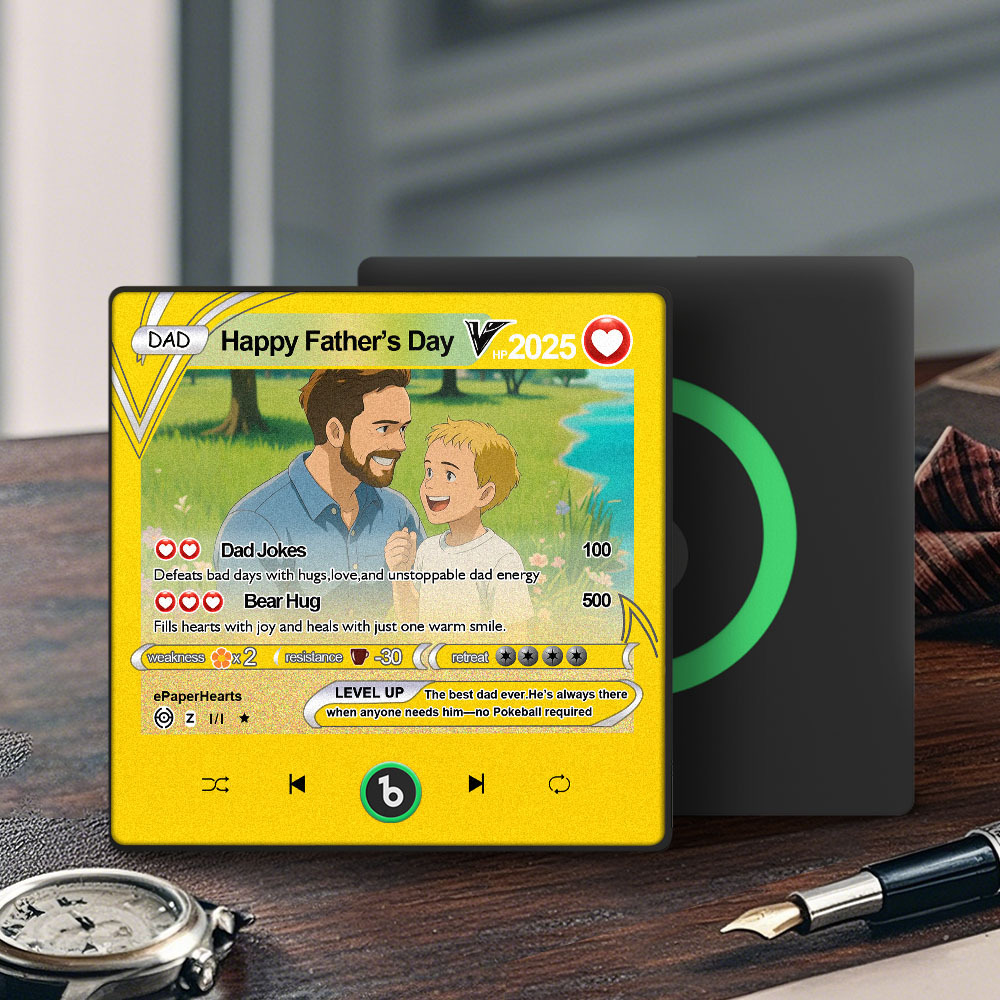 Aimant De Réfrigérateur Personnalisé Avec Photo Et Musique, Style Carte Monstre Animé, Fridgebeats, Aimant De Chanson Personnalisé, Cadeau De Fête Des Pères Pour Papa - 