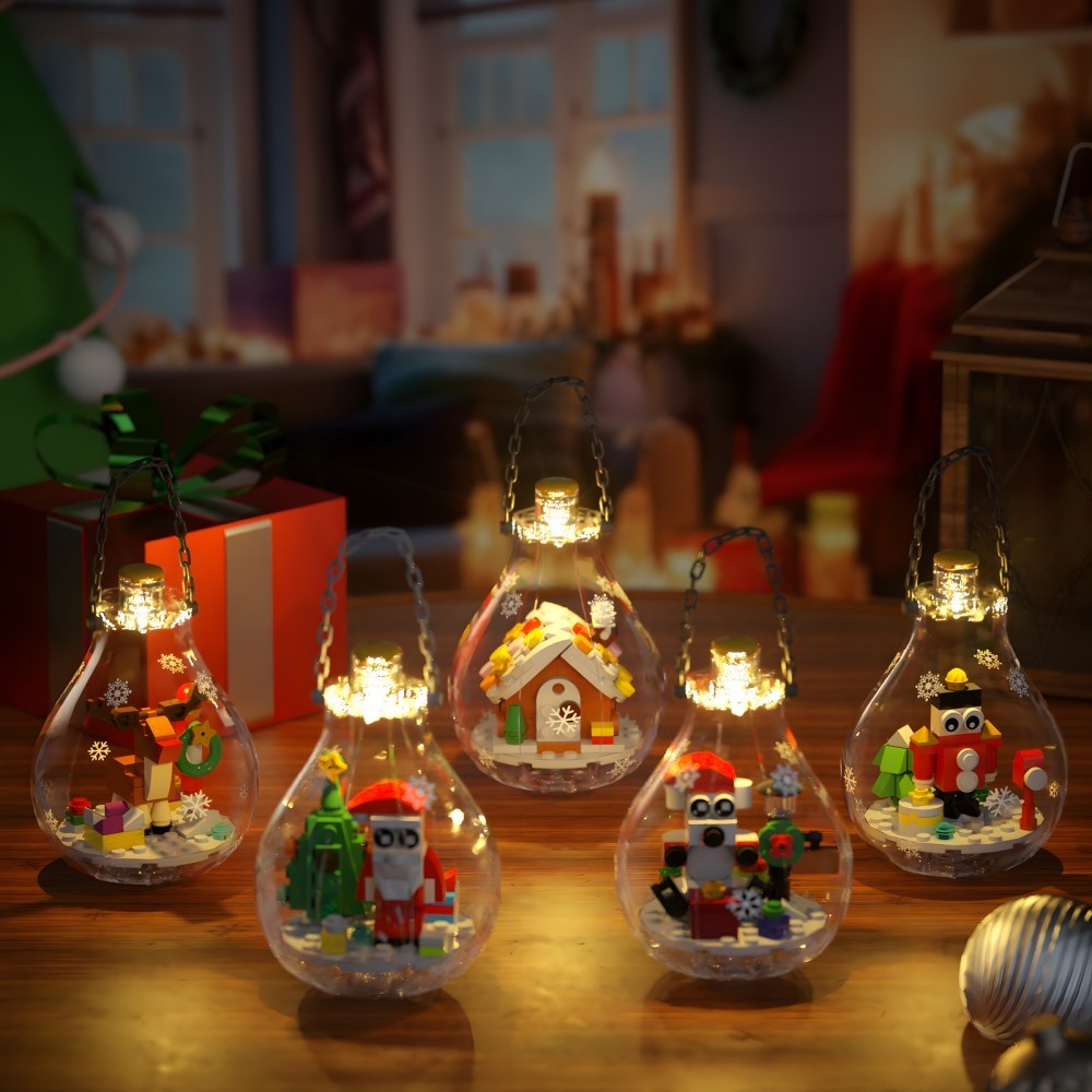 Blocs De Construction De Noël À Faire Soi-même, Ornements Pour Enfants Et Familles, Cadeau De Noël Pour La Famille - minebrickfr