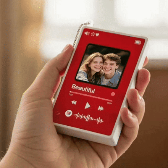 Porte-clés Photo Personnalisé Avec Mini Lecteur De Chansons