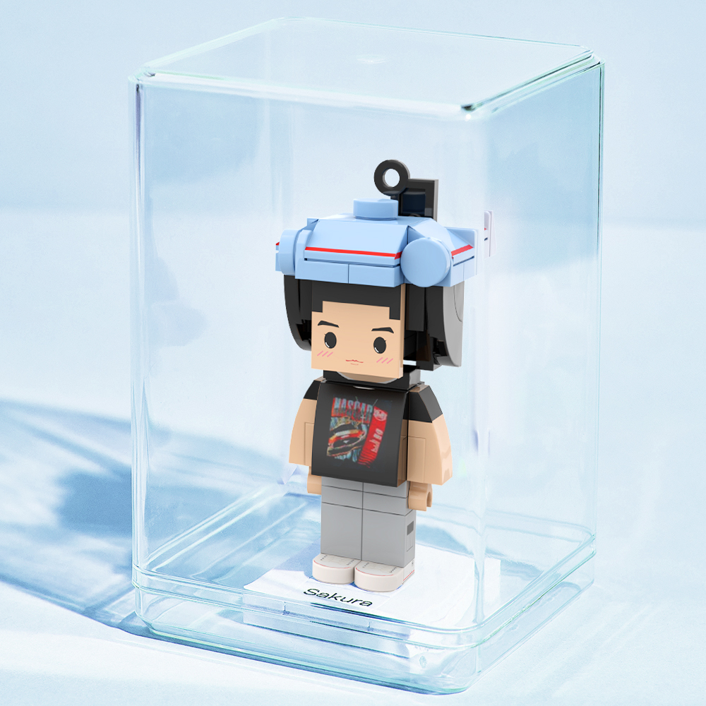 Figurine Miniature Personnalisée En Brique Pour 1 Personne Avec Texte Gravé, Porte-clés Et Breloque De Sac, Cadeau D'anniversaire - 