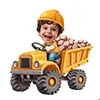 Gourde Photo Personnalisée Pour Enfants – Cadeaux De Rentrée Scolaire Personnalisés Pour Enfants – Un Camion De Pompiers Amusant En Perspective - 