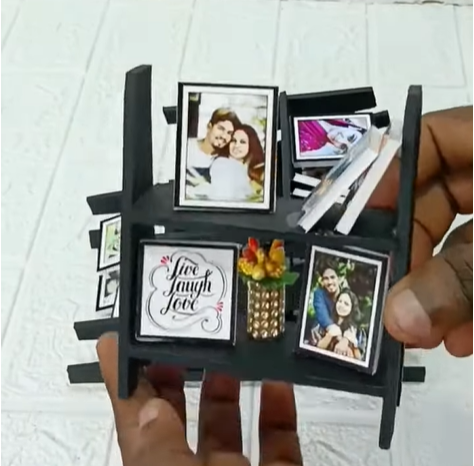 The Miniature Rack Photo Personnalisée Et Message Cadeau De La Saint-valentin, Souvenir De Couple Personnalisé - 