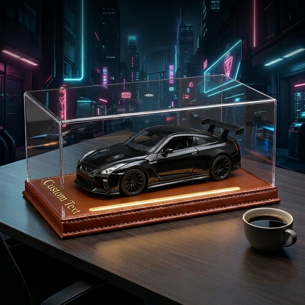 Réveil Hypercar avec son du moteur, effet d'échappement et lumières LED – Cadeau de bureau pour les amateurs de voitures - 