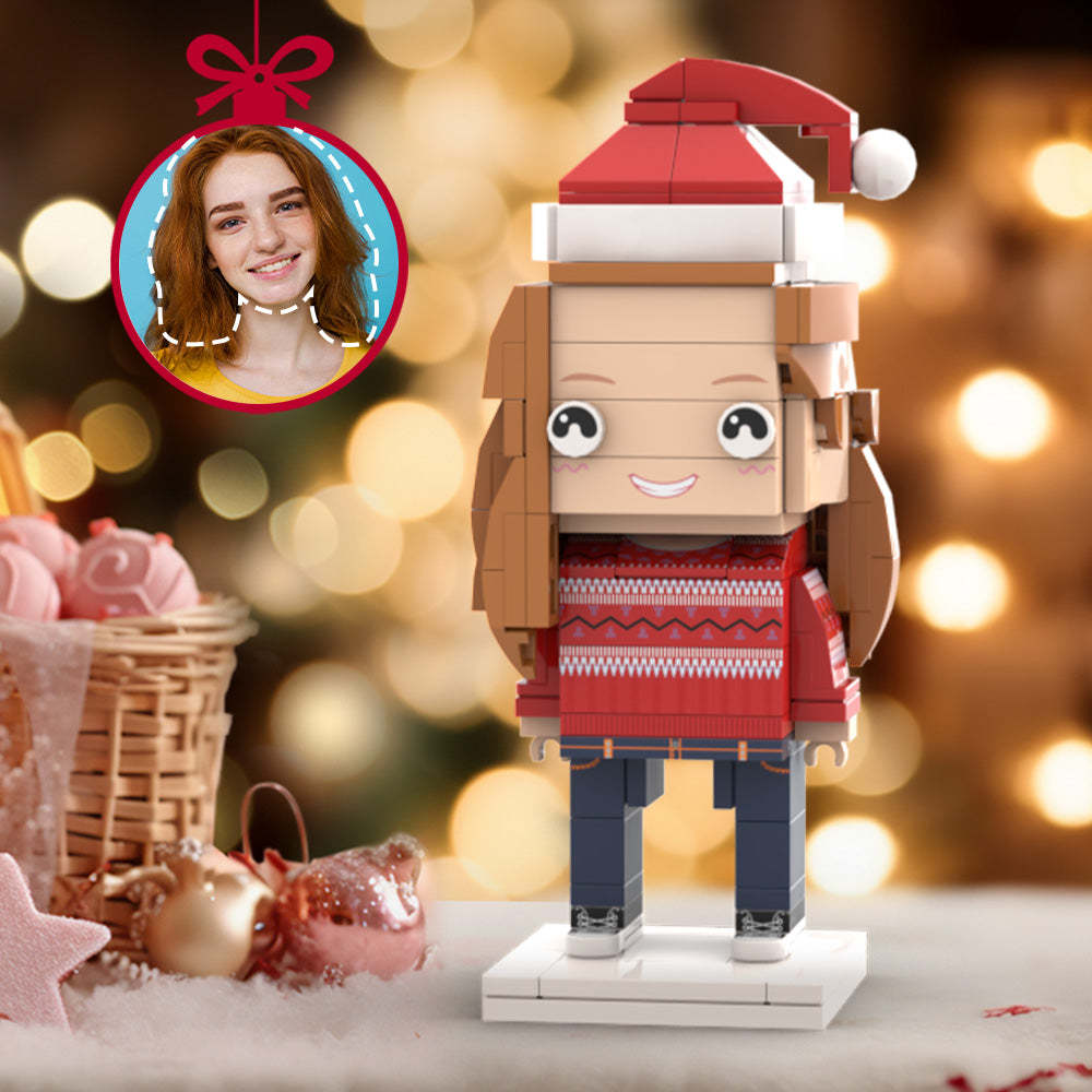 Cadeaux De Noël Figurines De Brique De Tête Personnalisées Figurines De Brique De Noël Personnalisées Jouet De Bloc De Petites Particules - minebrickfr
