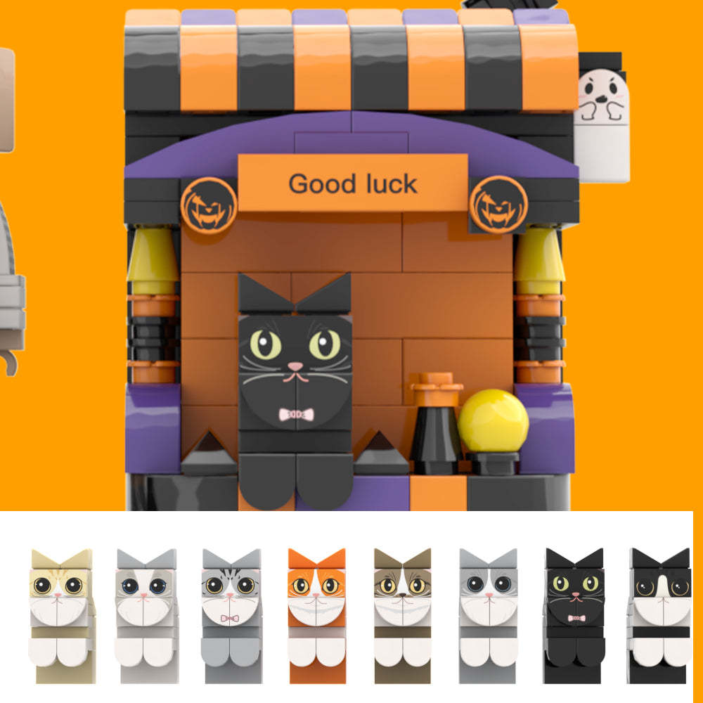 Cadeaux d'Halloween Chiffres en brique personnalisés Porte-stylo Chiffres en brique personnalisés et porte-stylo Porte-stylo pour animaux de compagnie