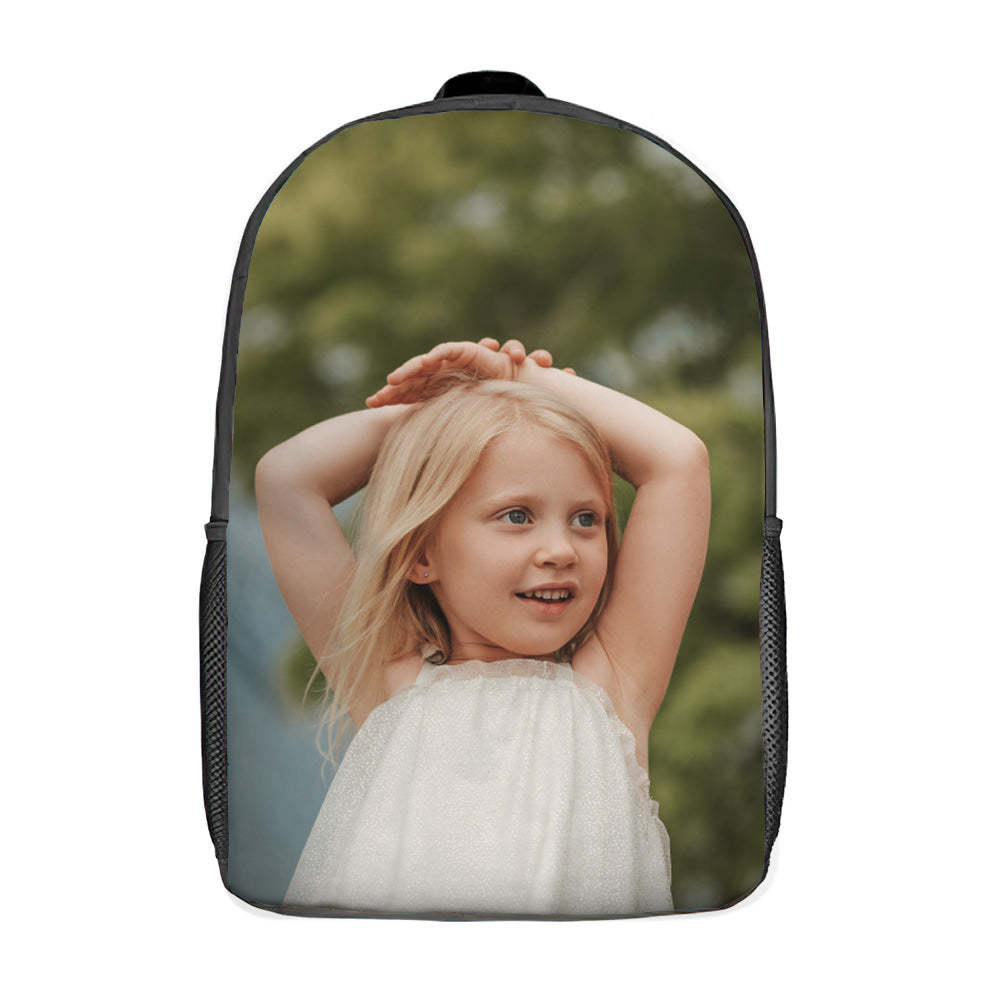 Personalized Photo Backpack, Picture School Bag, Back to School Gifts for Boys and Girls - 