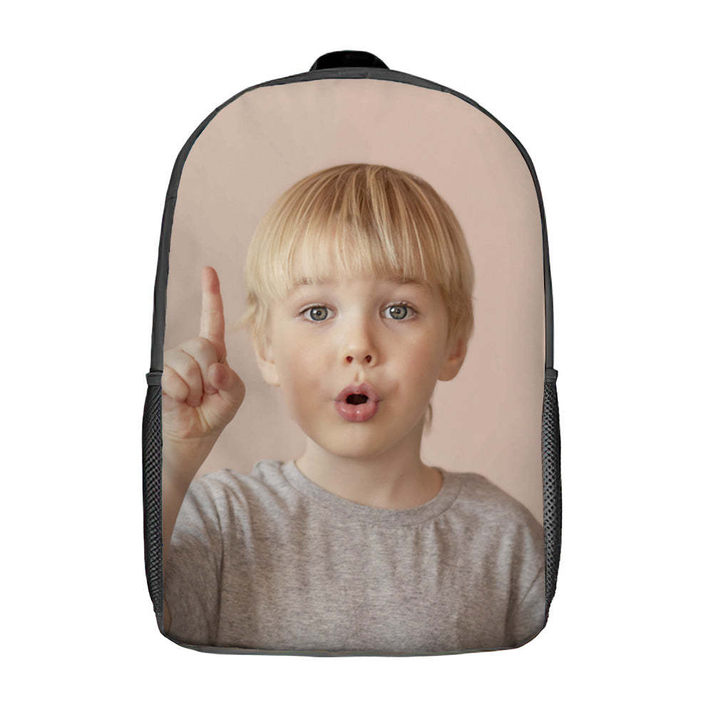Personalized Photo Backpack, Picture School Bag, Back to School Gifts for Boys and Girls - 