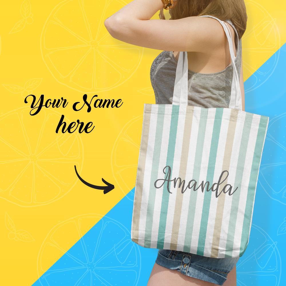 Cadeau Pour Maman : Sac De Courses Personnalisé Avec Votre Nom, Sac À Main De Rangement Personnalisé - 