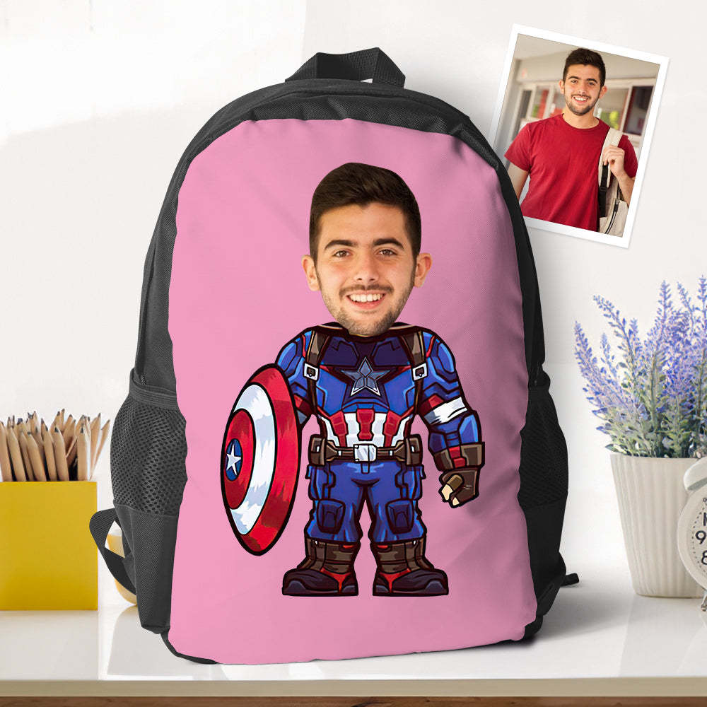 Sacs À Dos Captain America Personnalisables Et Uniques, Cadeaux De Rentrée Scolaire Pour Enfants Et Garçons - 