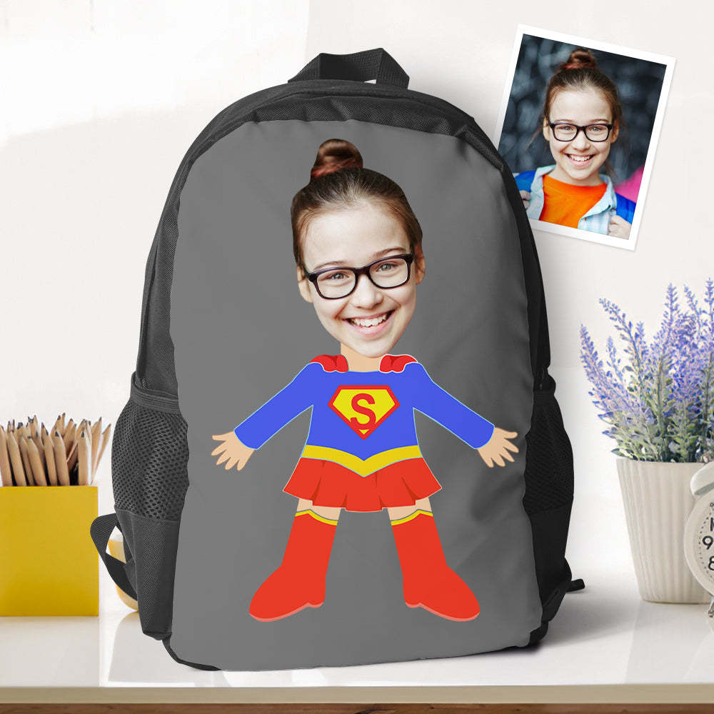 Sacs À Dos Personnalisés Super Girl, Minime, Cadeaux De Rentrée Scolaire Pour Enfants, Cadeaux Pour Filles - 