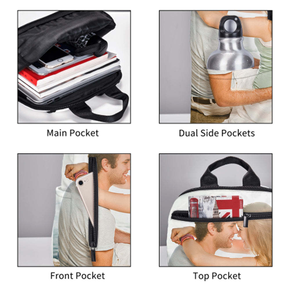 Sacs À Dos Photo Personnalisés, Sac À Dos Personnalisé Pour Filles, Sac D'école Pour Enfants - 