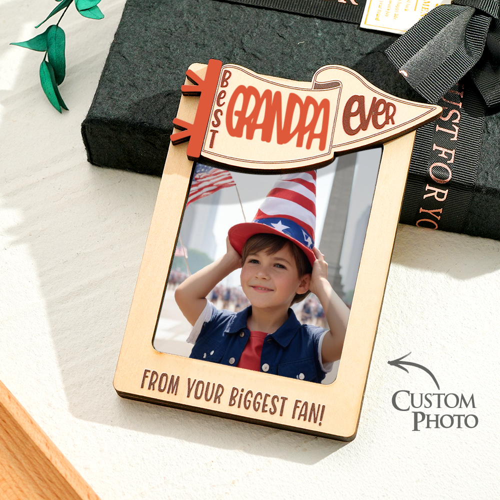 Aimant De Réfrigérateur Photo Personnalisé, Cadeau Du Jour De L'indépendance, Aimant De Réfrigérateur Gravé Avec Photo Personnalisée - 