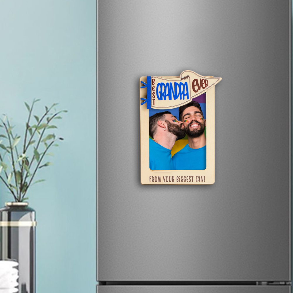 Cadre Photo Personnalisé Gravé Aimanté Pour Réfrigérateur Homme À Homme Idées Cadeaux Gay Cadeaux Lgbt - 