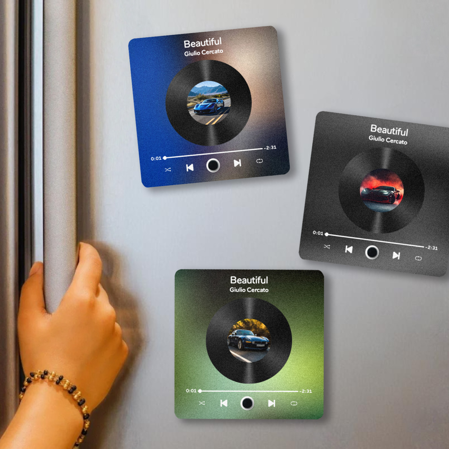 Autocollant Photo Mouvement Musical Pouvant Être Joué Sans Téléphone Portable Album Photo Personnalisé Aimant De Réfrigérateur Musique Murale - 