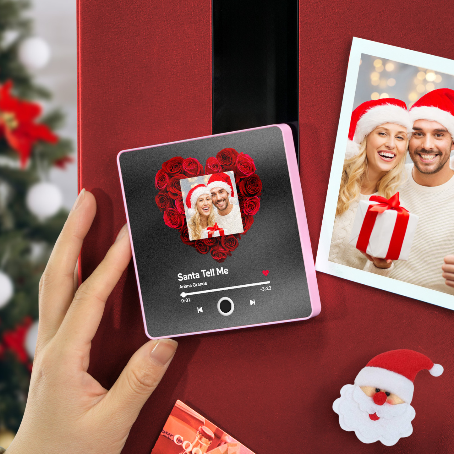 Aimant De Réfrigérateur Personnalisé Pour Album, Musique Personnalisée, Peut Jouer Des Chansons, Cadeaux Créatifs Pour La Famille, Cadeaux De Noël - 