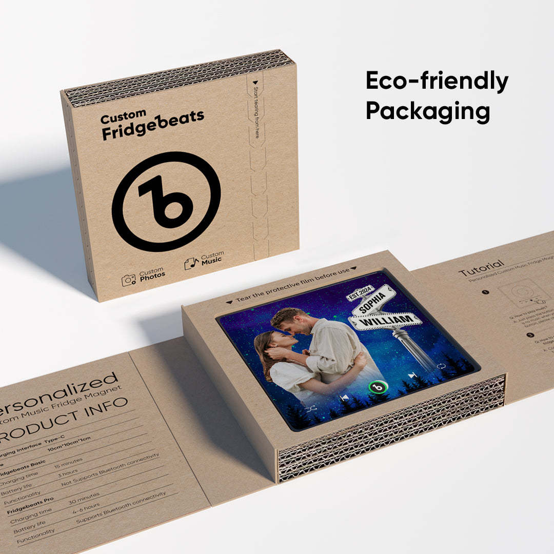 Aimant De Réfrigérateur Personnalisé Avec Musique, Style Plaque De Rue, Cadeau Idéal Pour Les Amoureux, Mise À Niveau 4.0 - 