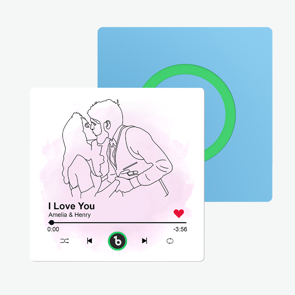 Aimants De Réfrigérateur Personnalisés Avec Dessin Musical, Portrait Personnalisé À Partir D'une Photo, Cadeau Pour Mari Et Femme, Décoration D'intérieur Pour Couples, Cadeaux De Saint-valentin - 