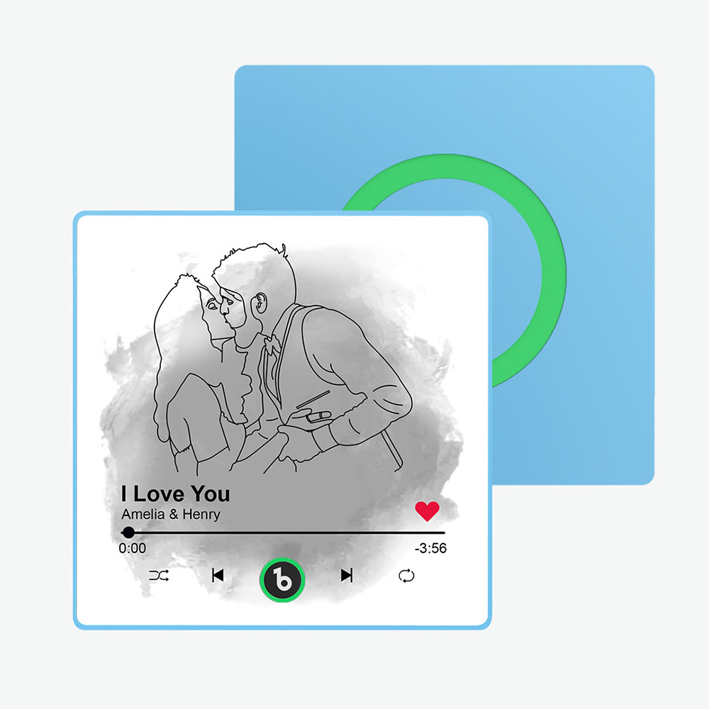 Aimants De Réfrigérateur Personnalisés Avec Dessin Musical, Portrait Personnalisé À Partir D'une Photo, Cadeau Pour Mari Et Femme, Décoration D'intérieur Pour Couples, Cadeaux De Saint-valentin - 