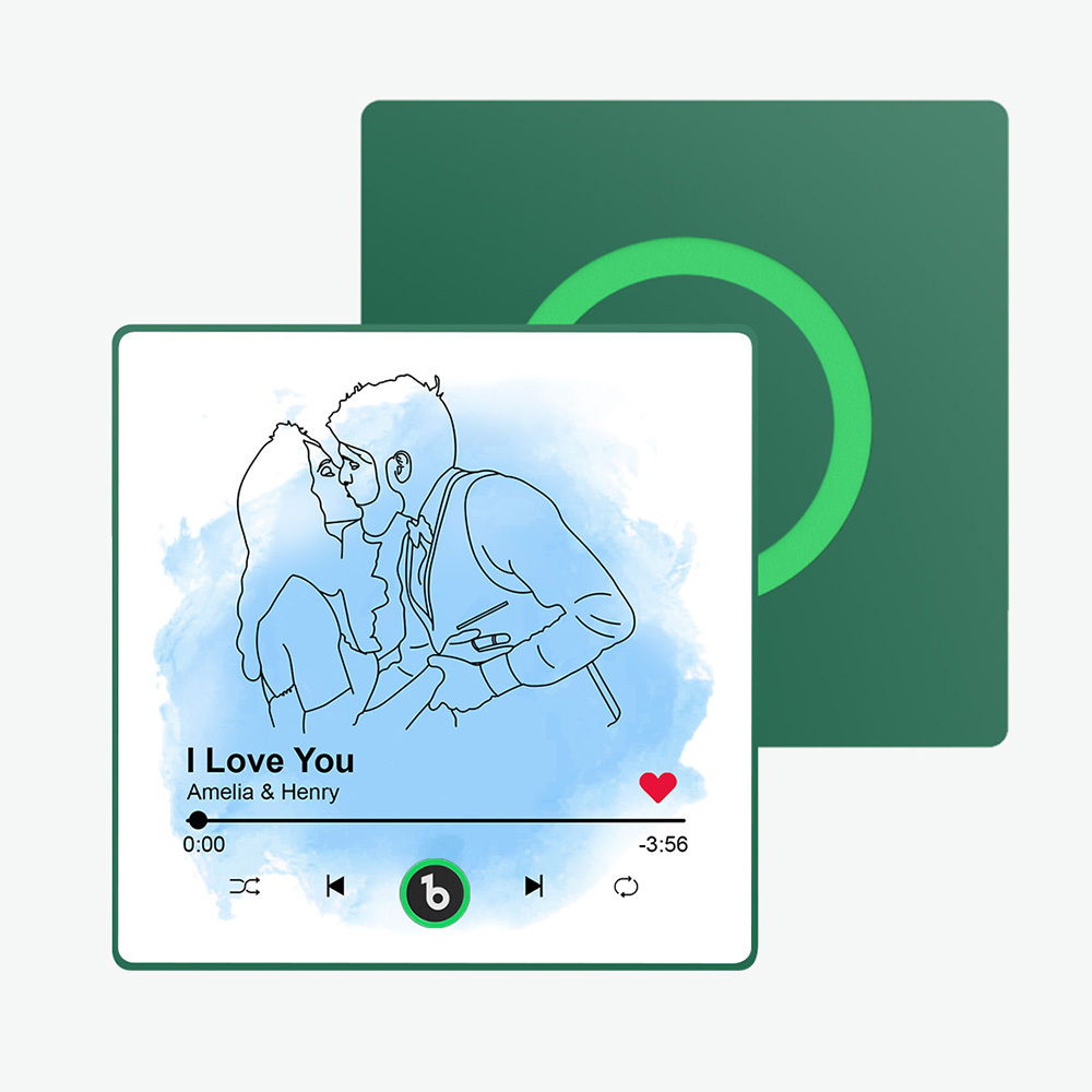 Aimants De Réfrigérateur Personnalisés Avec Dessin Musical, Portrait Personnalisé À Partir D'une Photo, Cadeau Pour Mari Et Femme, Décoration D'intérieur Pour Couples, Cadeaux De Saint-valentin - 