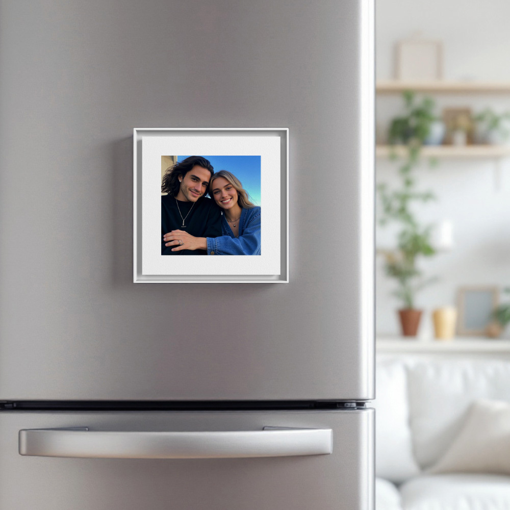 Aimant De Réfrigérateur Personnalisé Avec Musique Et Photo Compatible Nfc - 