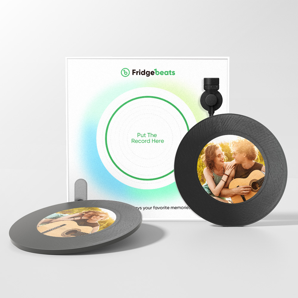 Aimant De Réfrigérateur Personnalisé Avec Musique Et Photo, Cadeau Créatif Pour Couple - 