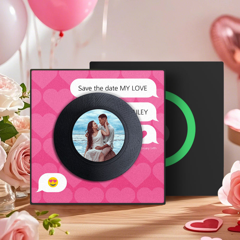 Aimant De Réfrigérateur Personnalisé Avec Musique Et Photo, Cadeau Amusant Pour Couple - 