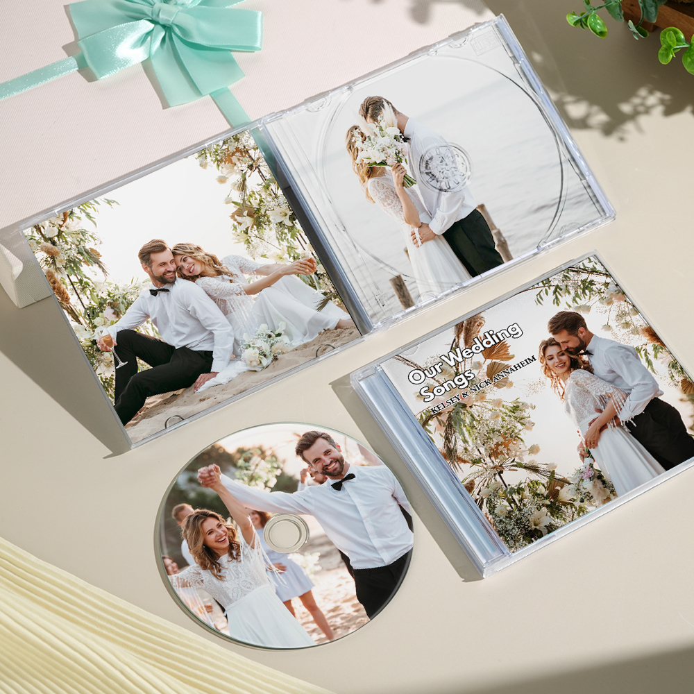 Coffret Cd Personnalisé Avec 5 Photos Et 16 Chansons. Album Cd Personnalisé, Cadeau Pour Sœurs/amis. - 