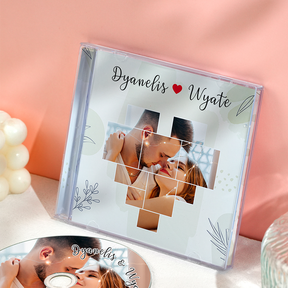 Cd Photo Et Coffret Personnalisé 5/10/16 Chansons Cd Mixtape Musique Cadeau Pour Couple Cadeaux D'anniversaire - 