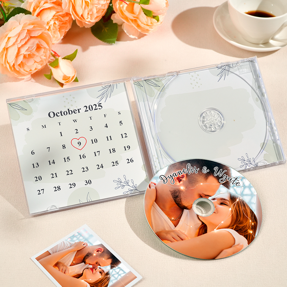 Cd Photo Et Coffret Personnalisé 5/10/16 Chansons Cd Mixtape Musique Cadeau Pour Couple Cadeaux D'anniversaire - 