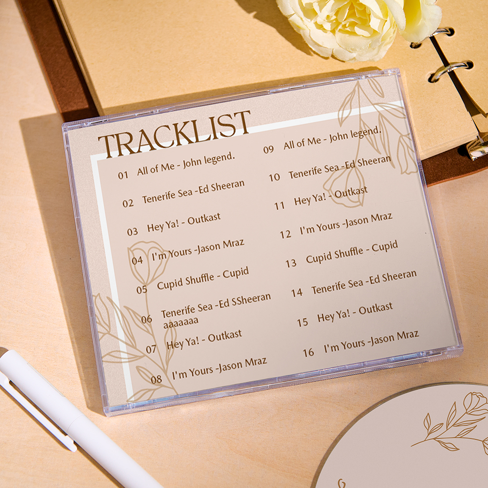 Cd Mixtap Personnalisé Avec 5/10/16 Chansons Personnalisées, Cd Photo Et Coffret Cadeau Pour Elle - 