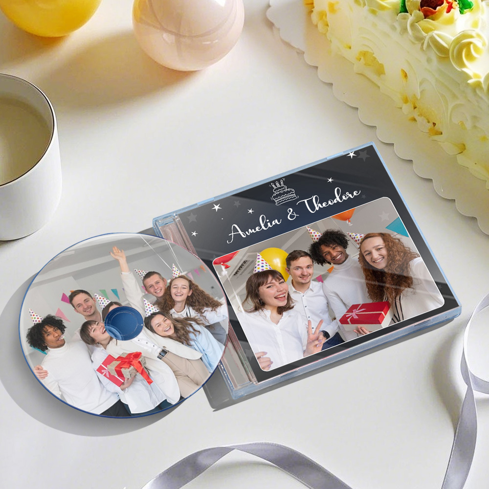 Cd Mixtap Personnalisé Avec 5/10/16 Chansons Personnalisées, Cd Photo Et Coffret Cadeau D'anniversaire - 