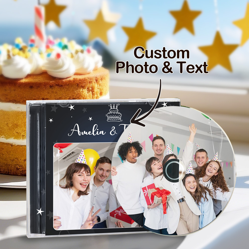 Cd Mixtap Personnalisé Avec 5/10/16 Chansons Personnalisées, Cd Photo Et Coffret Cadeau D'anniversaire - 