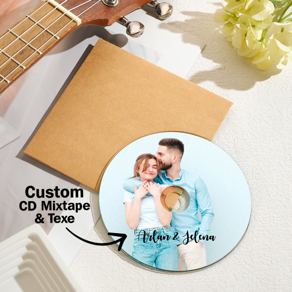 Cd Personnalisé Mixtape Photo Cd Musique Cadeau Avec 5/10/16 Chansons Personnalisées Cadeau Pour Les Amateurs De Musique Sans Boîtier Cd - 