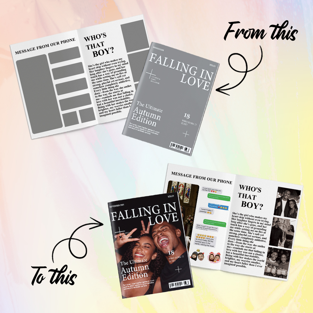 Magazine Love Story Personnalisé Pour Les Couples À L'occasion De La Saint-valentin - 