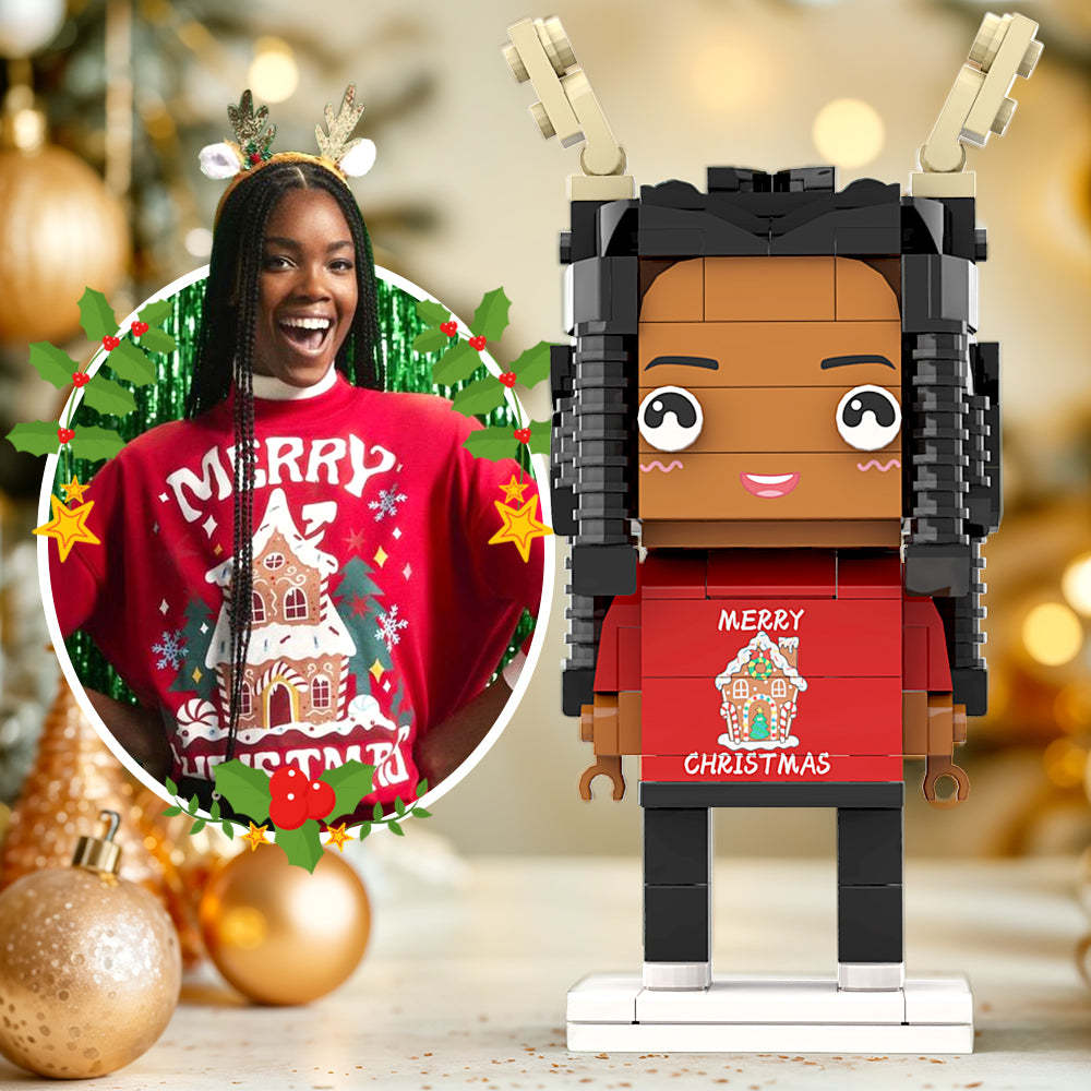 Cadeaux De Noël, Figurine En Brique Personnalisée Pour 1 Personne, Jouet En Bloc De Petites Particules, Figurines Me - minebrickfr