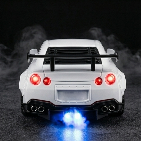Réveil Hypercar avec son du moteur, effet d'échappement et lumières LED – Cadeau de bureau pour les amateurs de voitures - 