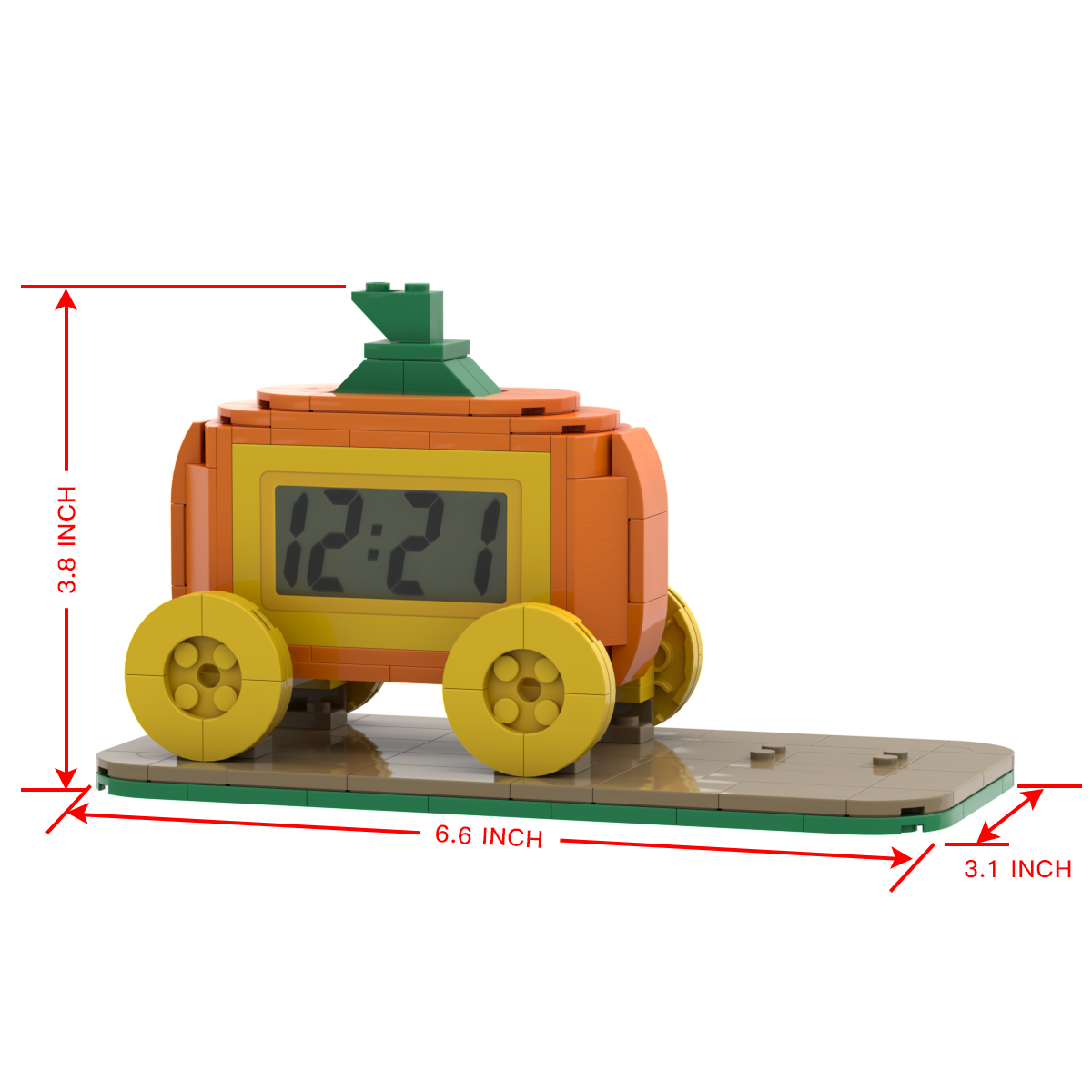Cadeaux De Noël Horloge À Chiffres En Brique Personnalisée Horloge À Citrouille Et Chiffres En Brique Personnalisée