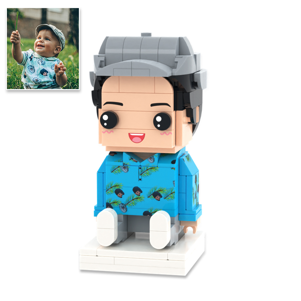 Personalized  Full Body Sitting Brick Figures Custom 2 People Brick Figures Universal Interlocking Plastic Toy Christmas Gift - 