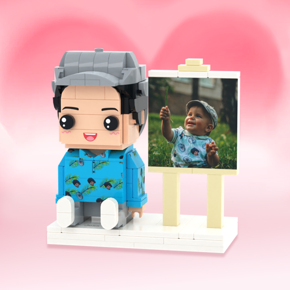 Personalized  Full Body Sitting Brick Figures Custom 2 People Brick Figures Universal Interlocking Plastic Toy Christmas Gift - 