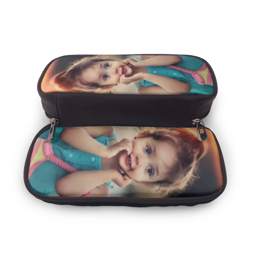 Cadeaux De Rentrée Scolaire : Trousse À Crayons Photo Personnalisée En Cuir - 