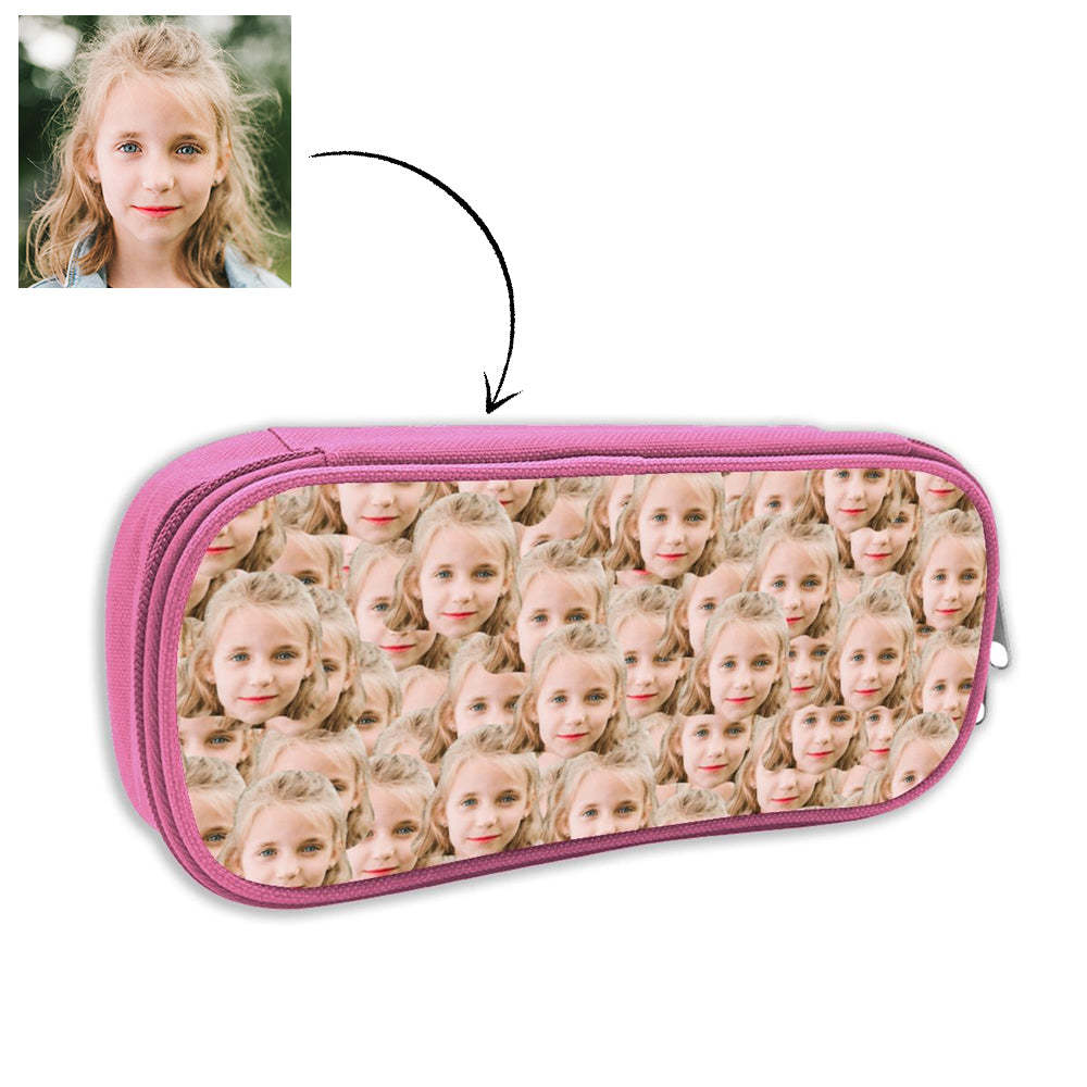 Cadeaux De Rentrée Scolaire, Trousse De Maquillage Personnalisée Avec Photo De Mash Face, Trousse À Crayons - 