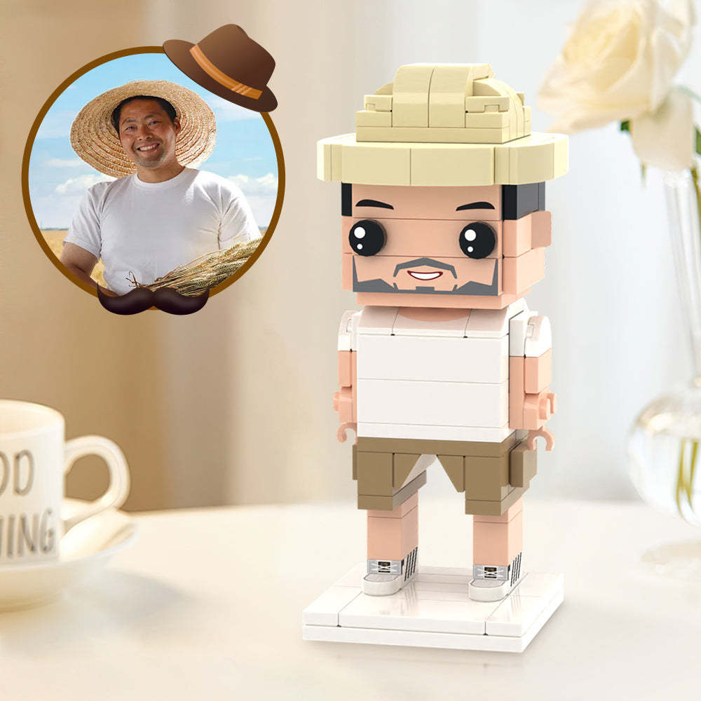 Cadeaux Surprise pour papa, figurine en brique personnalisée pour 1 personne, jouet en bloc de petites particules