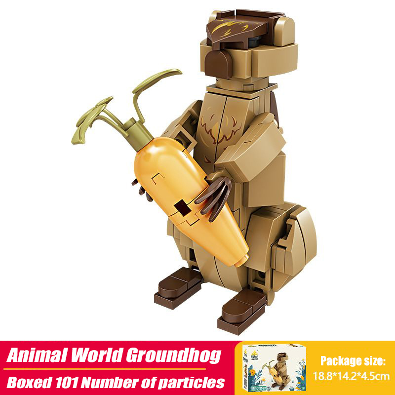 Kit De Construction De Figurines De Loup, Modèle Animalier, Briques De Collection Créatives, Jouets Pour Enfants - 