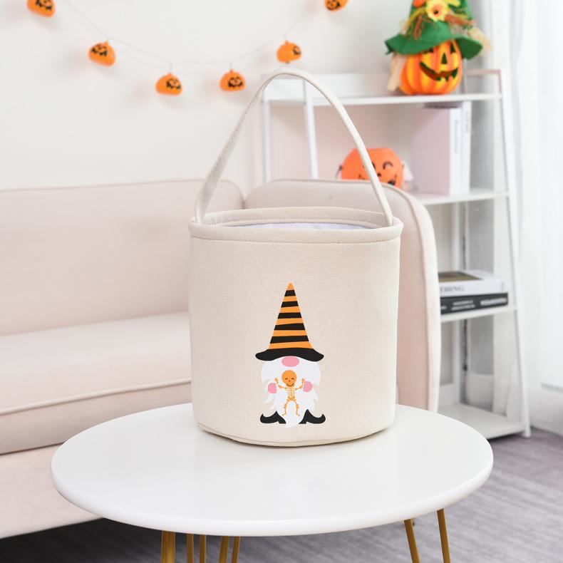 Panier-cadeau Pliable Pour Halloween, Sac Fourre-tout De Rangement Pour Jouets, Bonbons Ou Friandises - 